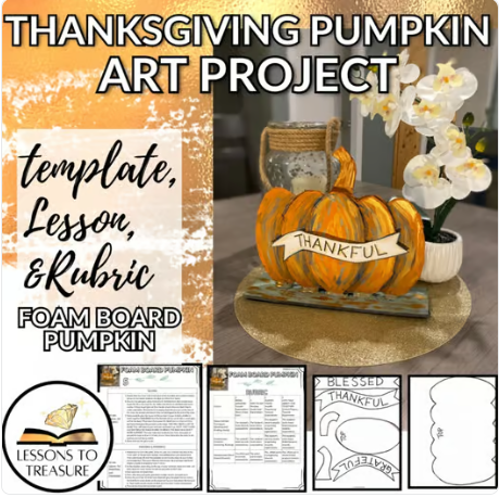 pumpkin thanksgiving craft older students project fall autumn art project